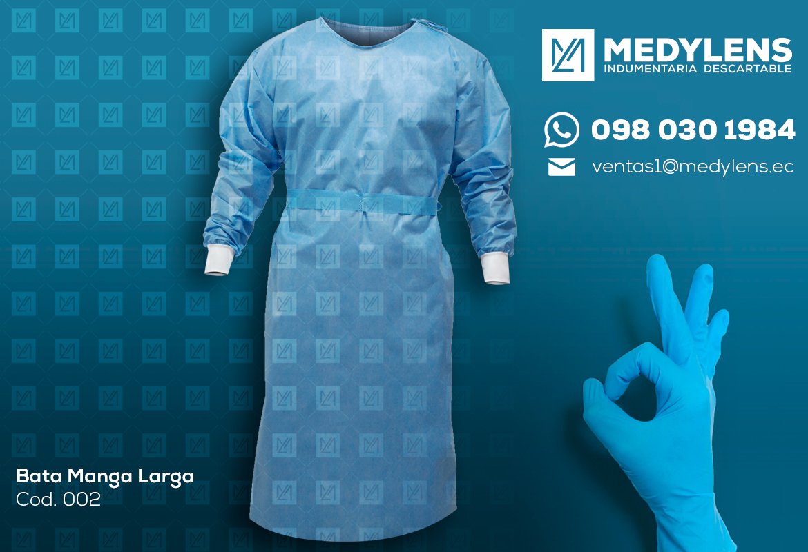 Bata manga larga con puño