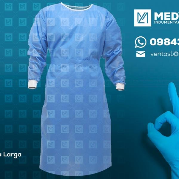 Bata manga larga con puño económica